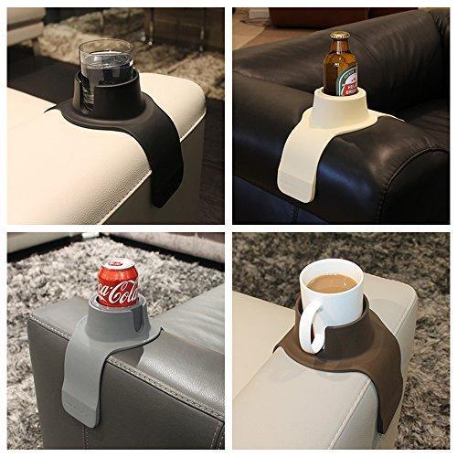 CouchCoaster - The Ultimate Drink Holder for Your Sofa, Steel Grey
