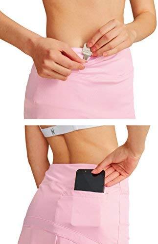 Cityoung Women's Casual Pleated Tennis Golf Skirt with Underneath Shorts Running Skorts