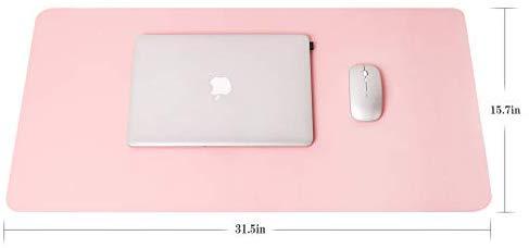 Writing Desk Pad,for Table, YSAGi Anti-Slip Thin Mousepad for Computers,Office Desk Accessories Laptop Waterproof Dual-Sided Desk Protect for Office Decor and Home (Pink, 23.6" x 13.7")