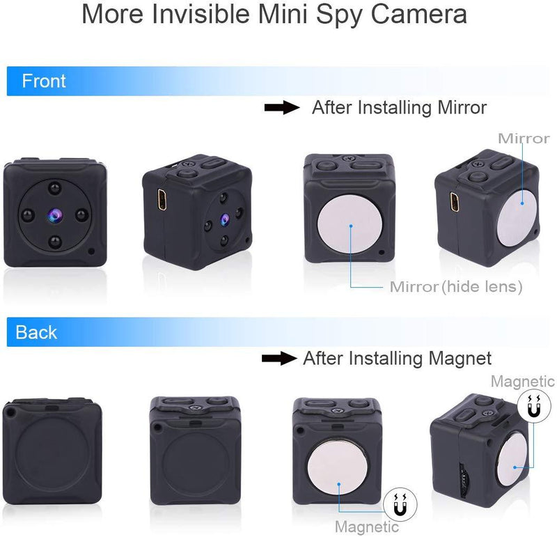 Mini Spy Hidden Camera,NIYPS 1080P Portable Small HD Nanny Cam with Night Vision and Motion Detective,Perfect Indoor Covert Security Camera for Home and Office