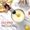 Immersion Blender, Aicok 4-in-1 Hand Blender, Stick Blender with 12 Speed Control, Powerful Hand Mixer Sets Include Chopper, Whisk, BPA Free Beaker, for Soups, Smoothie, Baby Food - Stainless Steel