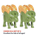 2-Pack Triceratops Taco Holder, Dinosaur Statue Taco Stands Shell Holder, Tricerataco Taco Holder, Dinosaur Taco Holder for Kids Hard Taco Holders for Taco Tuesday Birthday Party & Dino Taco Party by California Home Goods