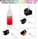 Printhead Cleaner for Inkjet Printers Brother HP Officejet 8610 8600 8620 6600 5520 6500 6700 Canon Pro 10 Pro 100 MX922 Brother MG7120 MG6320, Liquid Printers Head Cleaning Kit Solution 100ml / 3.4oz