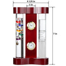 Lily's Home Analog Weather Station, with Galileo Thermometer, a Precision Quartz Clock, Analog Hygrometer, and Fitzroy Storm Glass Weather Predictor, 5 Multi-Colored Spheres (4.25 in x 5 in)