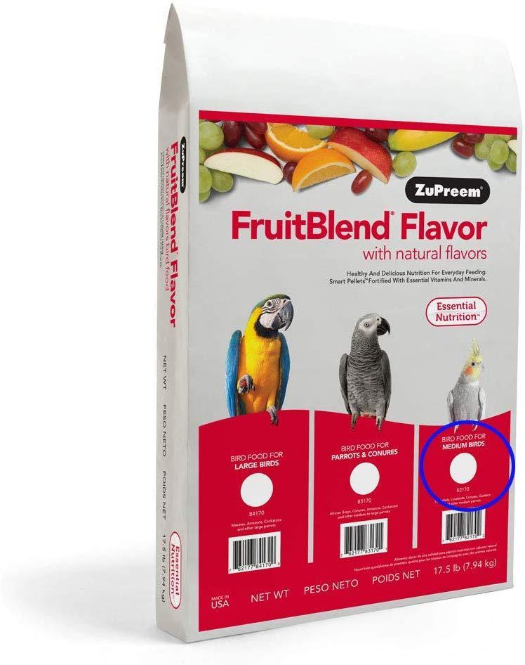 ZuPreem FruitBlend Premium Bird Diet for Medium Birds
