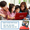 WONNIE 12.5 Inch Portable DVD Player, 10.5" Swivel Screen, 4 Hour Rechargeable Battery, USB / SD Slot (RED)