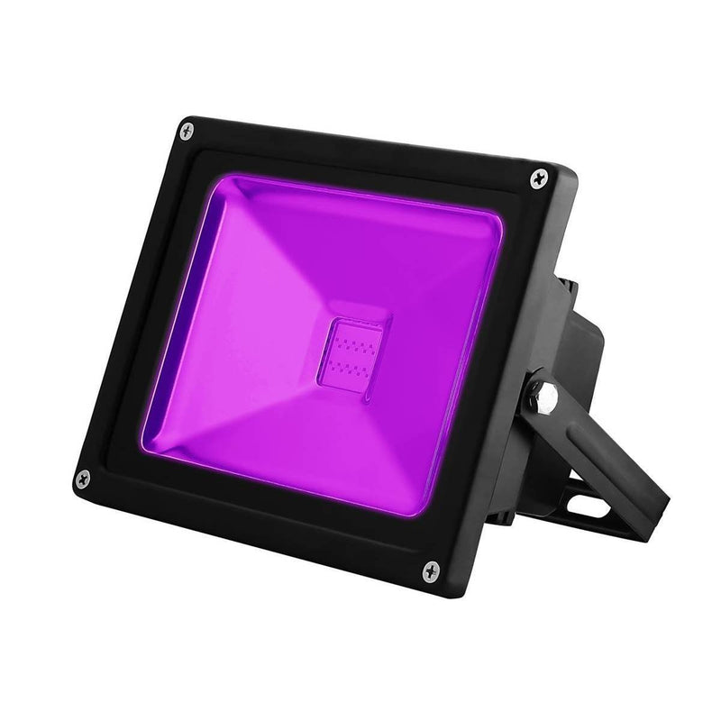 UV LED Black Light, YKDtronics Indoor/Outdoor 20W UV LED Flood Light, Ultra Violet LED Flood Light for Neon Glow, Blacklight Party, Stage Lighting, Fluorescent Effect, Glow in The Dark and Curing