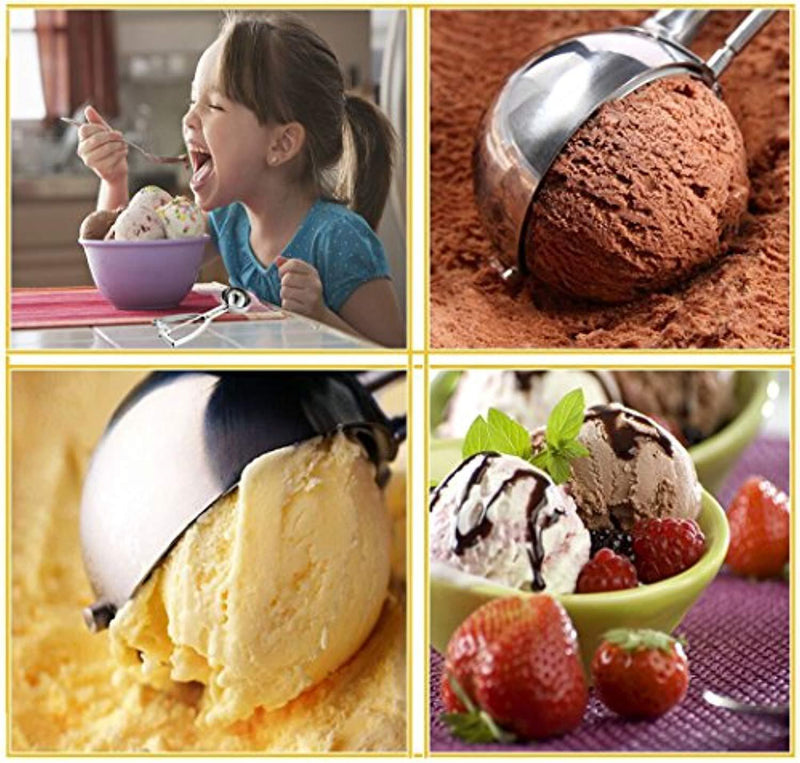 Small Cookie Scoop, 18/8 Stainless Steel Small Ice Cream Scoop, 1.6 inch/ 40 MM Ball, 1.5 Tbsp/ 0.8 OZ, Secondary Polishing by H-Min