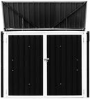 Goplus Horizontal Storage Shed Outdoor, Multi-function Storage Cabinet for Garden Yard Lawn, 6x3FT