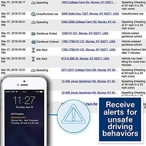 Car Tracker - MOTOsafety OBD GPS Vehicle Tracker Device with Phone App, One Month of Service Included