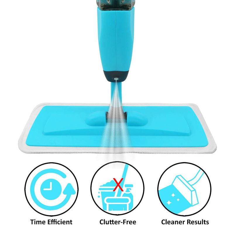 Spray Mop Strongest Heaviest Duty Mop - Best Floor Mop Easy To Use - 360 Spin Non Scratch Microfiber Mop With Integrated Sprayer - Includes Refillable 700ml Bottle & 2 Reusable Microfiber Pads by Kray