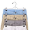 Tosnail 4 Pack 4 Tier Trouser Skirt Hanger - Non Slip Black Vinyl Clips Great Space Saver Your Closet