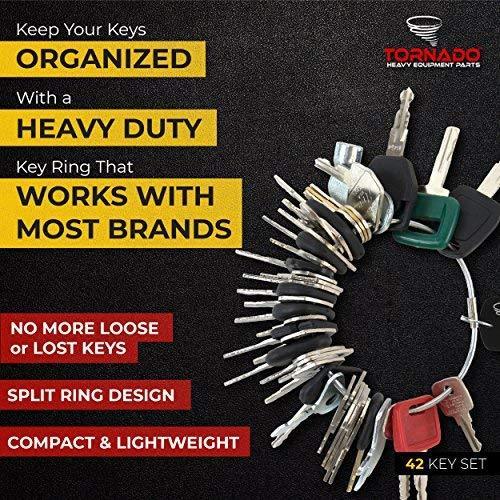 Construction Ignition Key Sets Tornado - Comes in Sets of 39, 42, 45, 52, 56, 60, for backhoes, Tools, case, cat, etc. See Product Description for More info. (60 Key Set)