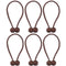 NZQXJXZ Curtain Tiebacks Magnetic, Drape Holders Holdbacks Decorative Weave Rope Clips Window Sheer Blackout Panels Home Office, Beige (Pack of 6)