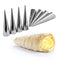 Tebery 30 Pcs Lady lock forms,Stainless Steel Pastry Cream Horn Molds,Free Standing Cone Shape
