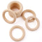 Teething Rings for Babies 5.5cm(2.1in) 20pcs Maple Original Wood Teether DIY jewelry Toys Infant Rattle (0.35in thick)
