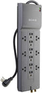 Belkin 12-Outlet Power Strip Surge Protector w/ 8ft Cord – Ideal for Computers, Home Theatre, Appliances, Office Equipment and more (3,940 Joules)