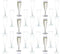 60 pc Gold Glitter Classicware Glass Like Champagne Wedding Parties Toasting Flutes (1 Box = Quantity 60)