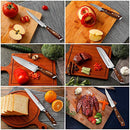 Knife Set,15-Piece Kitchen Knife Set with Block Wooden,Chef Knife Set with Sharpener,Germany High Carbon Stainless Steel Knife Block Set,Boxed Knife Sets,ROMEKER