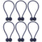NZQXJXZ Curtain Tiebacks Magnetic, Drape Holders Holdbacks Decorative Weave Rope Clips Window Sheer Blackout Panels Home Office, Beige (Pack of 6)
