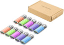 32GB USB Flash Drive 10 Pack Easy-Storage Memory Stick K&ZZ Thumb Drives Gig Stick USB2.0 Pen Drive for Fold Digital Data Storage, Zip Drive, Jump Drive, Flash Stick, Mixed Colors