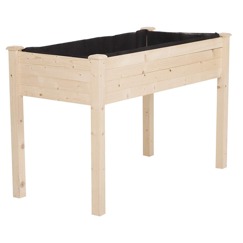 Outsunny 2' x 4' Wooden Elevated Garden Bed Outdoor Raised Planter Box with Legs