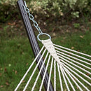 Lazy Daze Hammocks Cotton Rope Hammock with 12 Feet Steel Stand and Pillow Combo