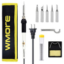 Wmore Soldering Iron Kit Welding Tools, 110V 20W to 60W Adjustable Temperature Soldering Iron, 1xSolder Wire, 5xSoldering Tips, 1xSoldering Stand, Perfect for DIY Soldering Project