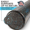 High Density Muscle Foam Rollers by Day 1 Fitness – 4 SIZE OPTIONS and 7 COLORS TO CHOOSE FROM - Sports Massage Rollers for Stretching, Physical Therapy, Deep Tissue and Myofascial Release -Exercise