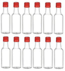 Nakpunar 12 pcs 50 ml Plastic Liquor Bottles with Gold Cap