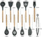 POENSCAE Kitchen Utensils,Silicone Cooking Utensils Set，11-Piece with wood Handles for Non-Stick and Heat Resistant Cookware Set FDA Approved and BPA Free-Great Holiday Gift
