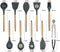 POENSCAE Kitchen Utensils,Silicone Cooking Utensils Set，11-Piece with wood Handles for Non-Stick and Heat Resistant Cookware Set FDA Approved and BPA Free-Great Holiday Gift