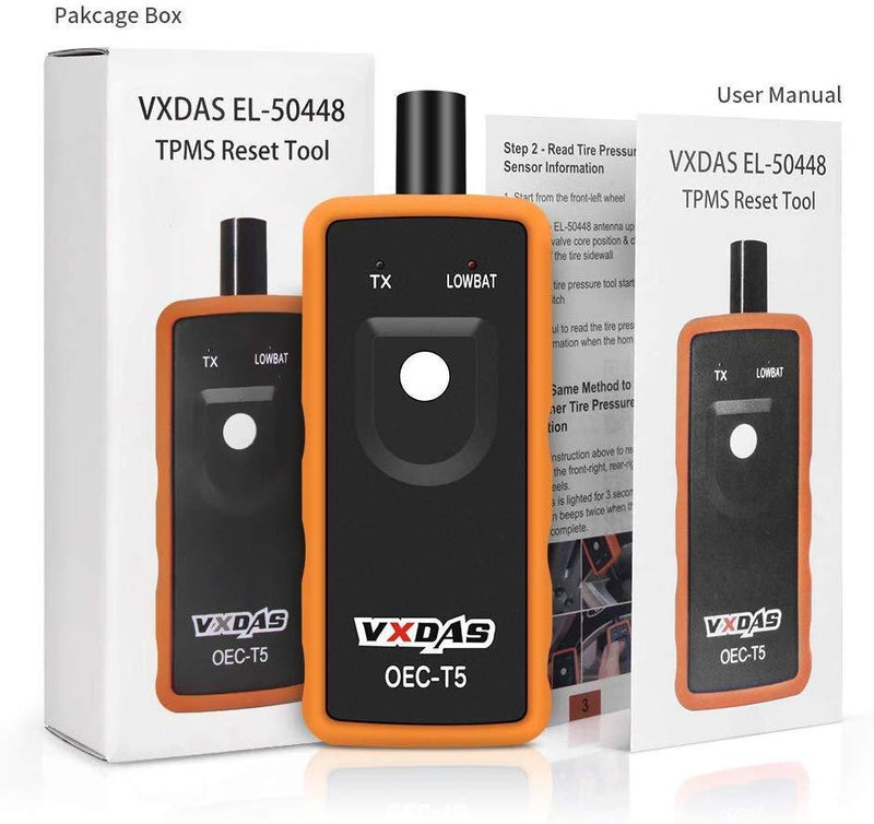 VXDAS Auto Tire Pressure Monitor Sensor TPMS Relearn Reset Activation Tool OEC-T5 for GM Series Vehicle