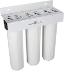 Home Master Whole House Three Stage Water Filtration System with Fine Sediment, Iron and Carbon, Blue