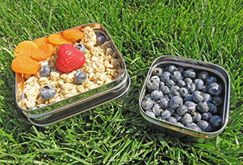 Lifestyle Block Eco-Friendly Stainless Steel Snack Container - Small