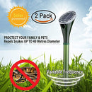 Hunter's Pest Control 2 X Solar Silent Snake Repellent Mole Repeller Spike Help You Get Rid of Snake Mole Gophers for Outdoor Garden Yard