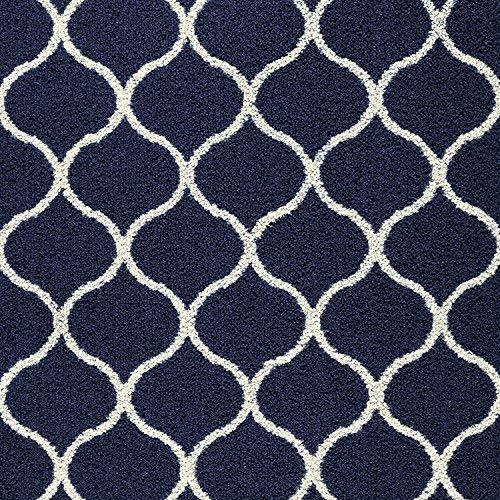 Maples Rugs Rebecca 2'6 x 10' Non Skid Hallway Carpet Entry Rugs Runners for Kitchen and Entryway, Grey/White