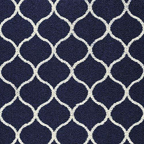 Maples Rugs Rebecca 2'6 x 10' Non Skid Hallway Carpet Entry Rugs Runners for Kitchen and Entryway, Grey/White