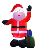 BIGJOYS 8 Ft Inflatable Portable Christmas Santa Claus Xmas Indoor Outdoor Lawn Yard Decoration Place Box Beside Foot