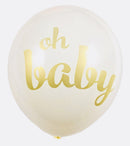 Baby Shower Party Decorations Decoration Decor Assembled Banner (IT'S A BOY) & 9PC Balloons w/Ribbon [Gold, Baby Blue, White] Kit Set Supplies Bundle | Hang on Wall Door Chair | It Is A Boy