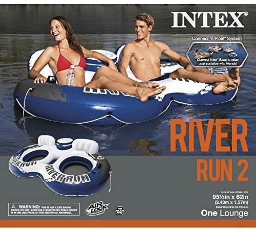 Intex 58837EP River Run II Sport Lounge, Inflatable Water Float, 951/2" x 62"