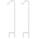 Gray Bunny Shepherd Hook, 48 Inch Black, Set of 4, Super Strong Rust Resistant Premium Metal Hook for Weddings, Hanging Plant Baskets, Solar Lights Lanterns Bird Feeders Mason Jars & Plant Hangers