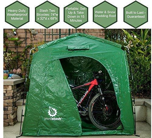 The YardStash IV: Heavy Duty, Space Saving Outdoor Storage Shed Tent