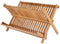 Bamboo Dish Drying Rack, SZUAH Collapsible Dish Drainer, Foldable Dish Rack Bamboo Plate Rack, By 100% Natural Bamboo (17.5" x 13" x 9.6")