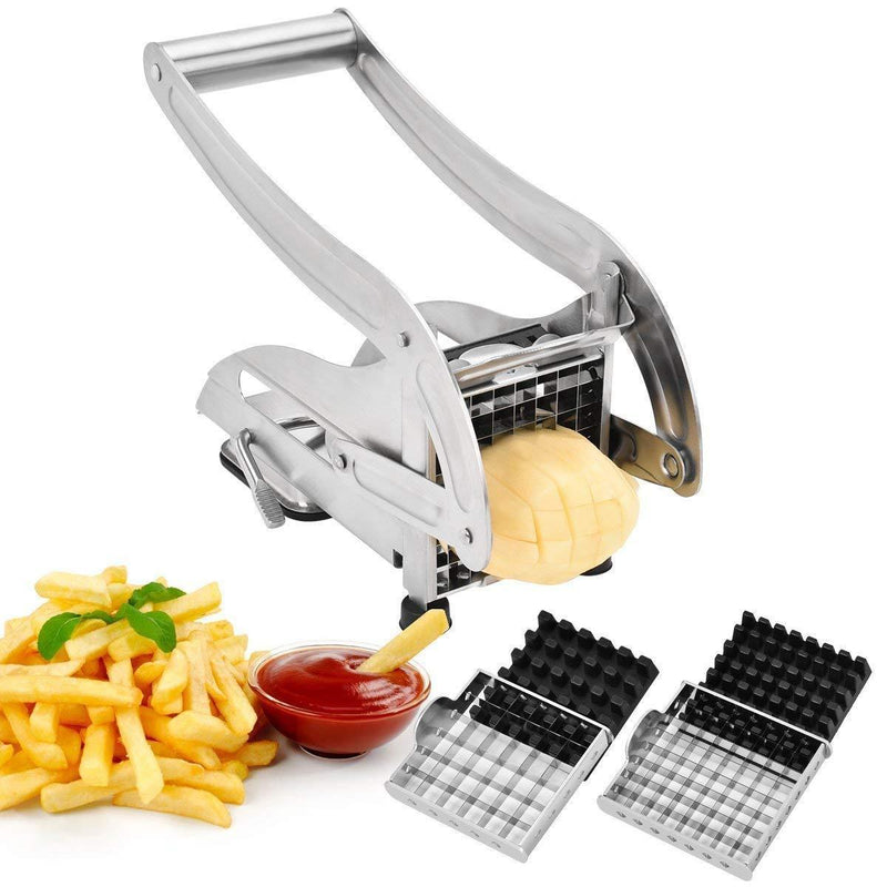 Sopito Professional Grade French Fry Cutter, Stainless Steel with Suction Base