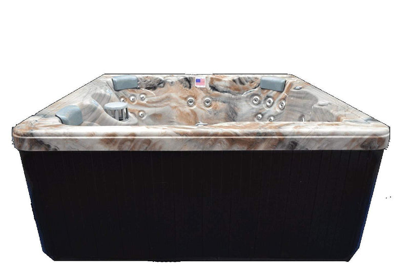 Home and Garden Spas HG51T 6 Person 51 Outdoor Spa with Stainless Jets & Ozone, 82" x 82" x 35", Tuscan Sun