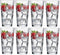 Set of 16 Heavy Base Ribbed Durable Drinking Glasses Includes 8 Cooler Glasses(17oz) and 8 Rocks Glasses(13oz), 16-piece Elegant Glassware Set