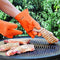 BBQ Gloves Silicone Heat Resistant BBQ Grill Gloves Great for Barbeque, Oven, Cooking, Frying, Baking, Smoking, Potholder, FDA Approved and BPA Free (Tong included)