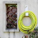 Value Inc. White Garden Hose Holder wall mount-Durable, very powerful hanger it can hold 100ft heavy hose -keep your backyard neat and clean