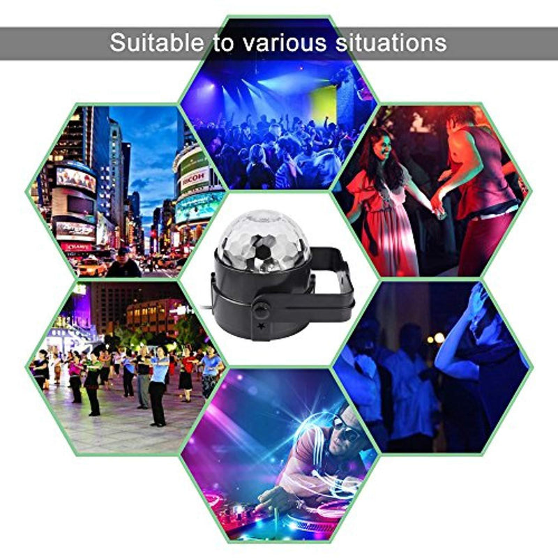 Led Party lights，AOFU 2nd Generation Strobe Dance Light Disco DJ Party Lights Disco Ball Strobe Light 7Color Sound Activated lamp Karaoke Machine Kids Birthday Gift Stage Home Holiday Party Supplies